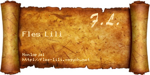 Fles Lili névjegykártya